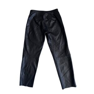 Pelle Studio Wilson 100% Leather Brown Lined  Straight Leg SZ 10